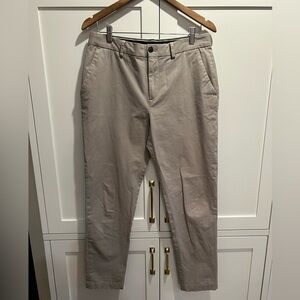 Zara Men Daily Chino's Pants Flat front Trousers Beige Tan size 31
